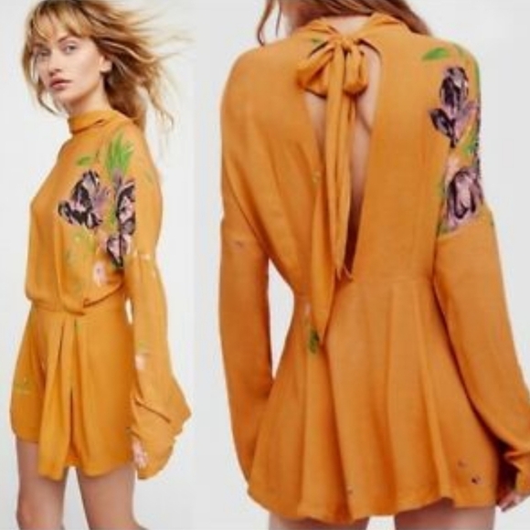 🆕 Free People Gemma Floral Tunic Mini Dress - Picture 4 of 10